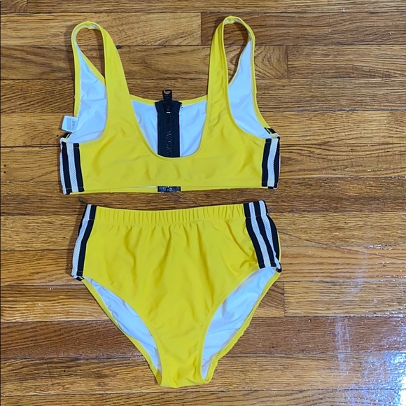 yellow adidas bikini